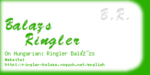 balazs ringler business card